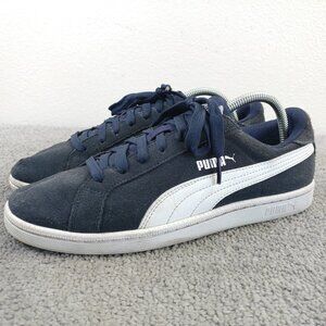 PUMA Smash Suede Mens Size 8.5 Shoes Low Top Blue Sneakers USED